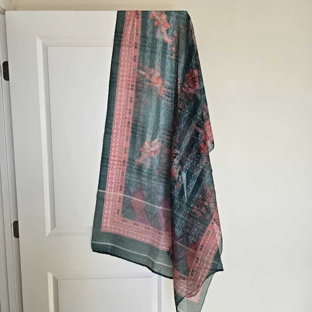 Idaho Anarkali Pishwas Maxi Dress - 42" XL Green (Indian Size 3XL) - Picture 11 of 16